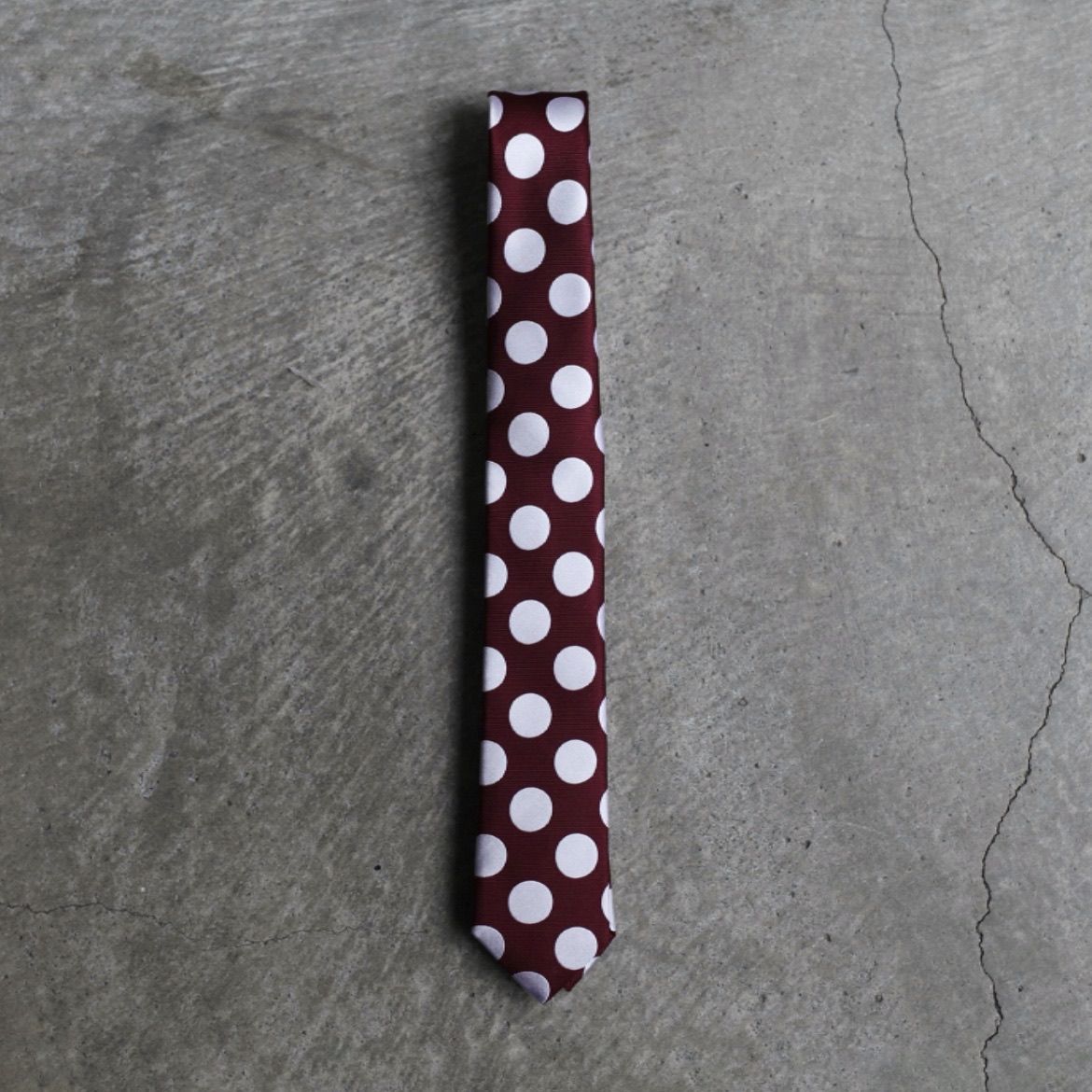 【残りわずか】55mm Dot Tie(BORDEAUX)