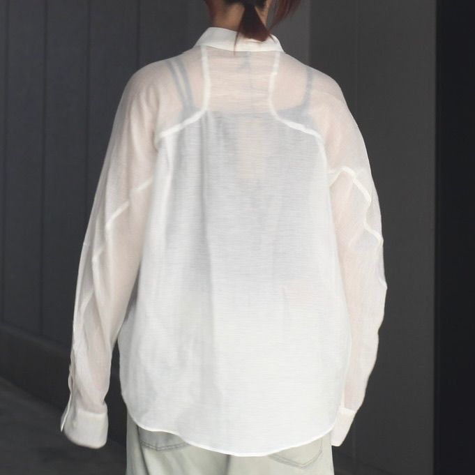 【残り一点】Semi Sheer French Seam Shirt
