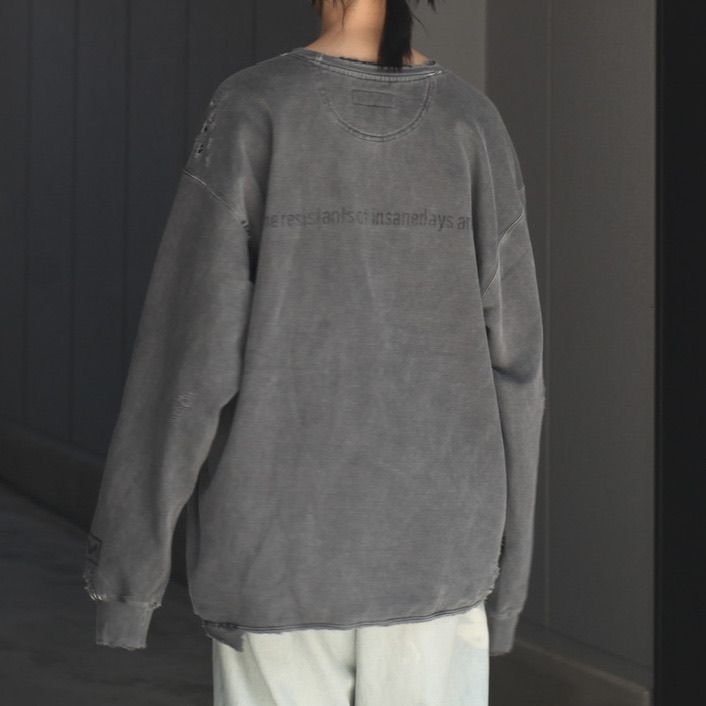【残りわずか】Bootleg Crew Sweat With Repaired(A MAN'S SHADOW)