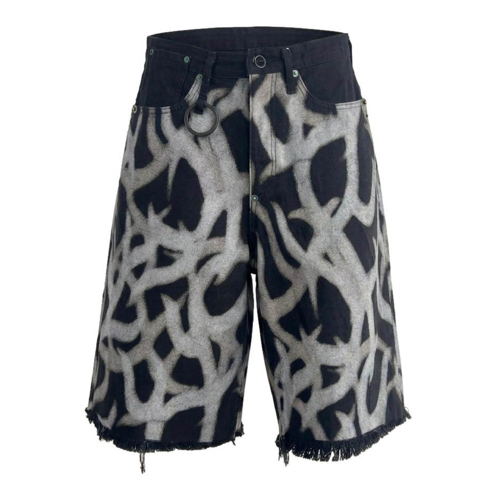 【残りわずか】Cut Off Heavy Short Wide Jeans(DISCHARGE PRINTED ASAT CAMO)