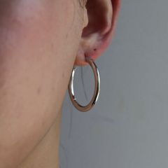 【残りわずか】Classic Hoop Large(SILVER)