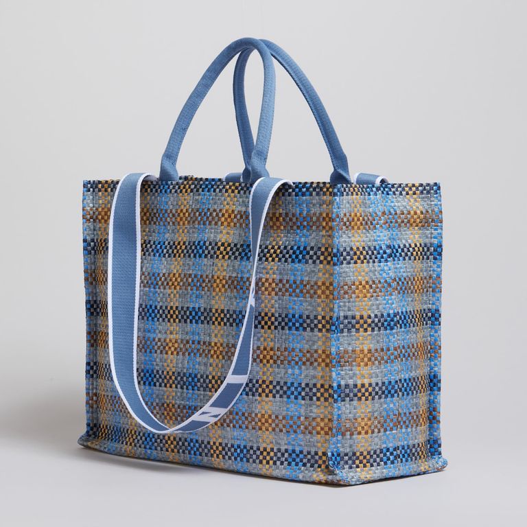 MARNI - 【残り一点】Raffia Weaving Check Large Basket Bag | ACRMTSM ONLINE STORE