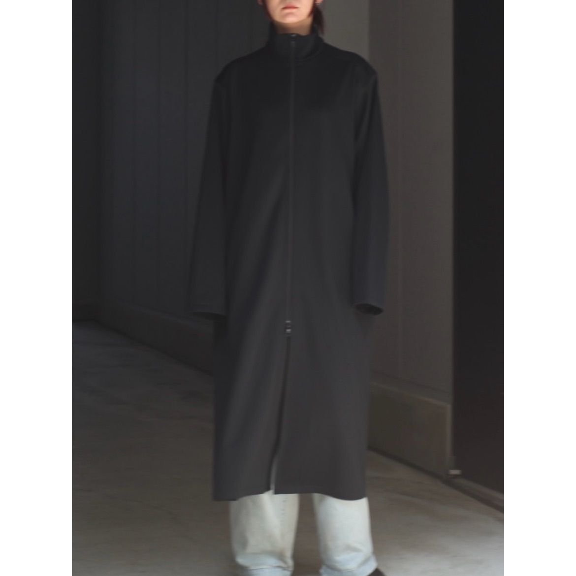 【残り一点】Neck Ribbed Long Blouse