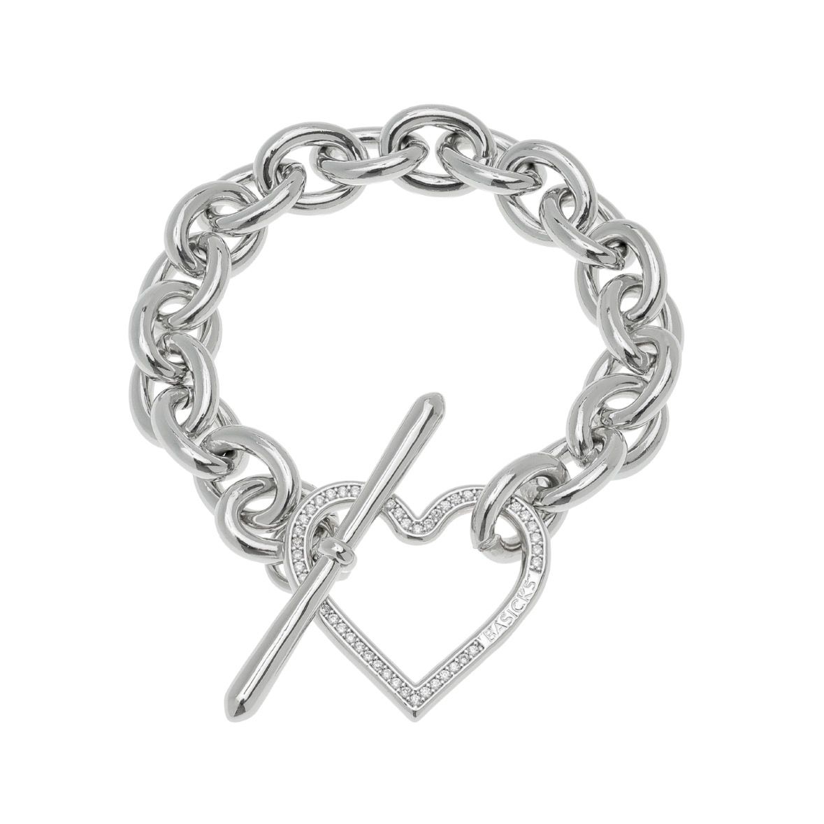 【残りわずか】Heart Link Flow Bracelet(SILVER)
