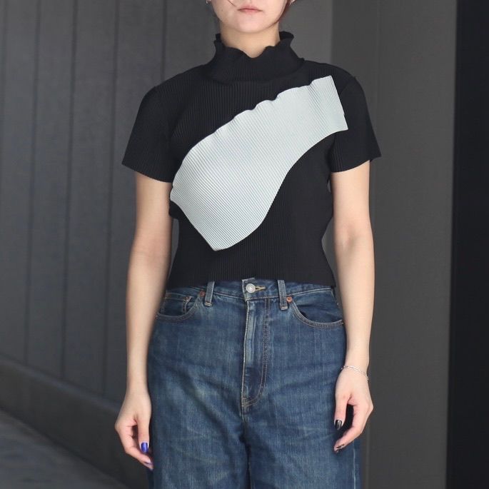 【残り一点】Todo Wave Tiny Top Short Sleeve Highneck