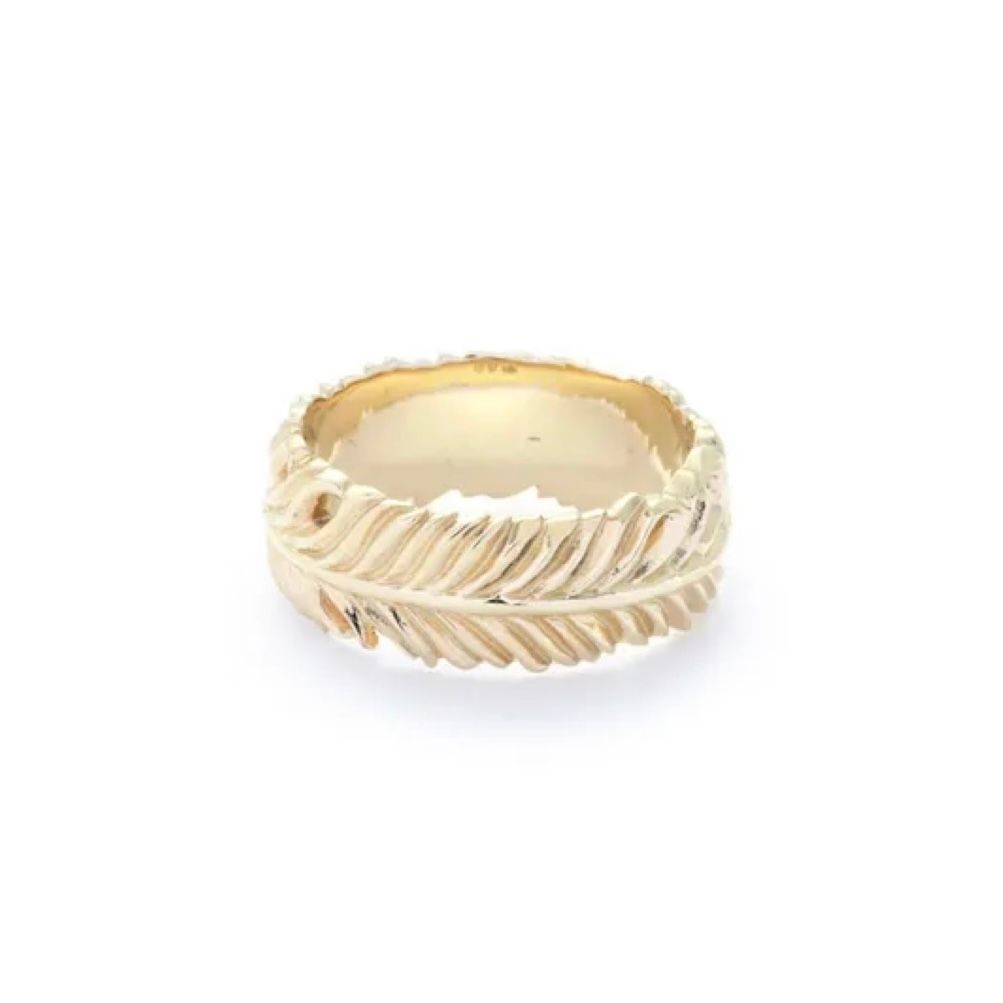 【お取り寄せ注文可能】Eagle Feather Ring S(K10 YELLOW GOLD)
