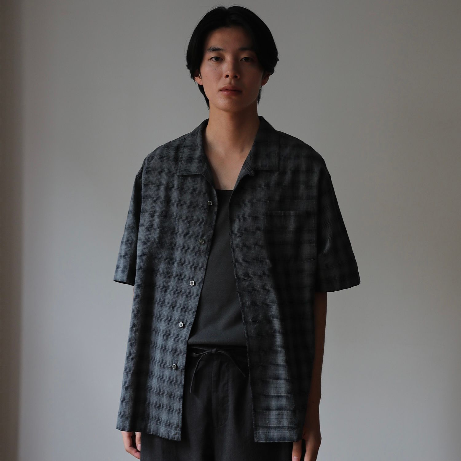 【残り一点】Dyed Ribbed Scoop Neck Tank