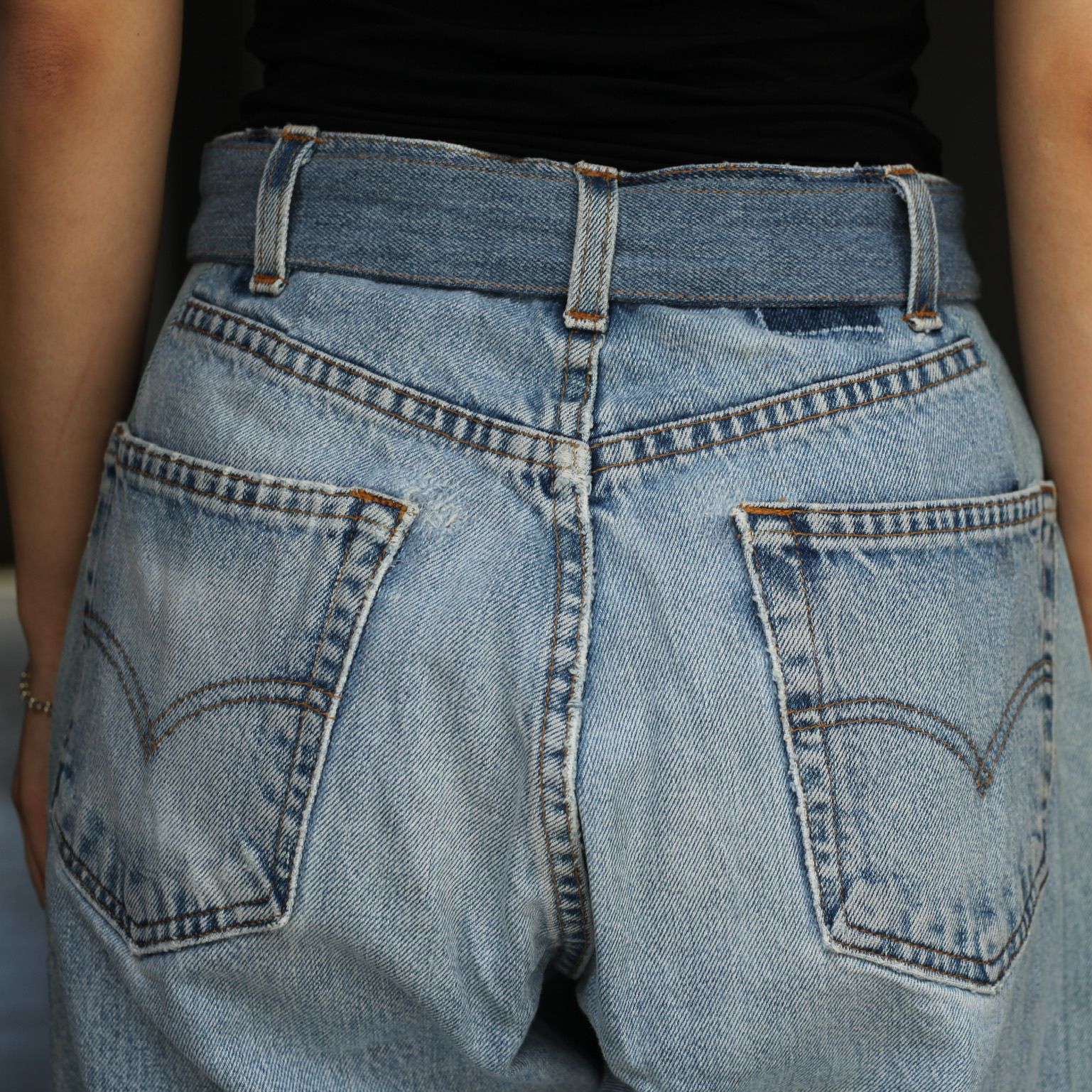 SEEALL - 【残り一点】Reconstructed Belted Baggy Denim_1(S