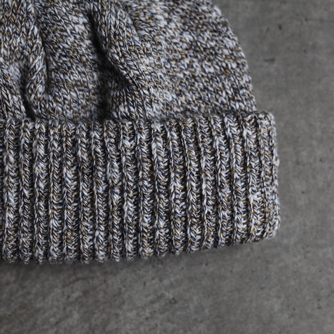 【残り一点】Knit Cap(NAVY×YELLOW)