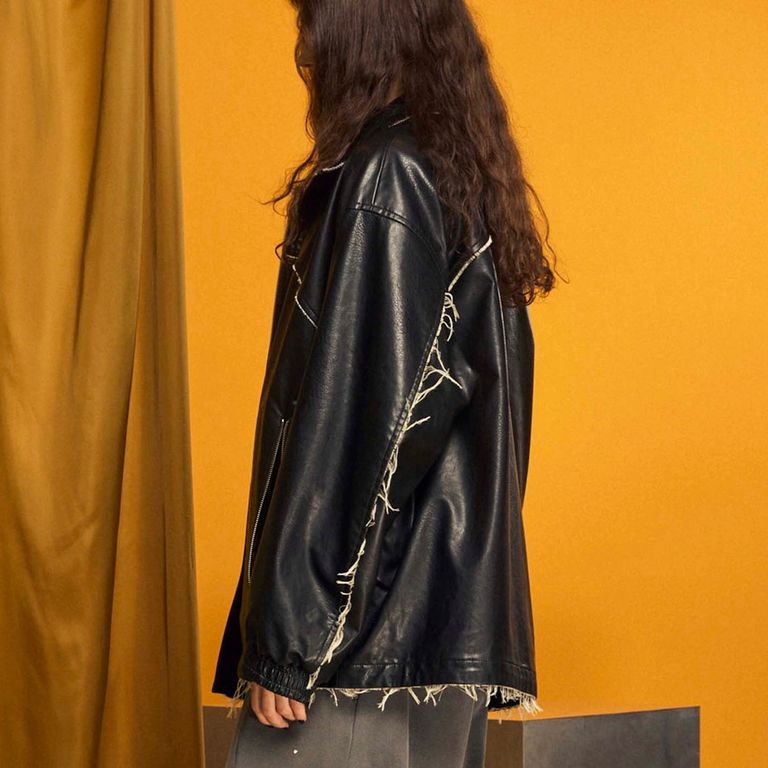 MAISON SPECIAL - 【残り一点】Artificial Leather Prime-Over Zip-Up 