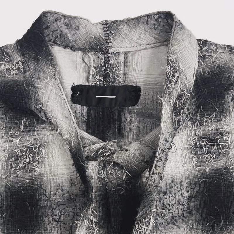 【残り一点】Shaggy Ombre Ribbon Shirt(DRUNK)