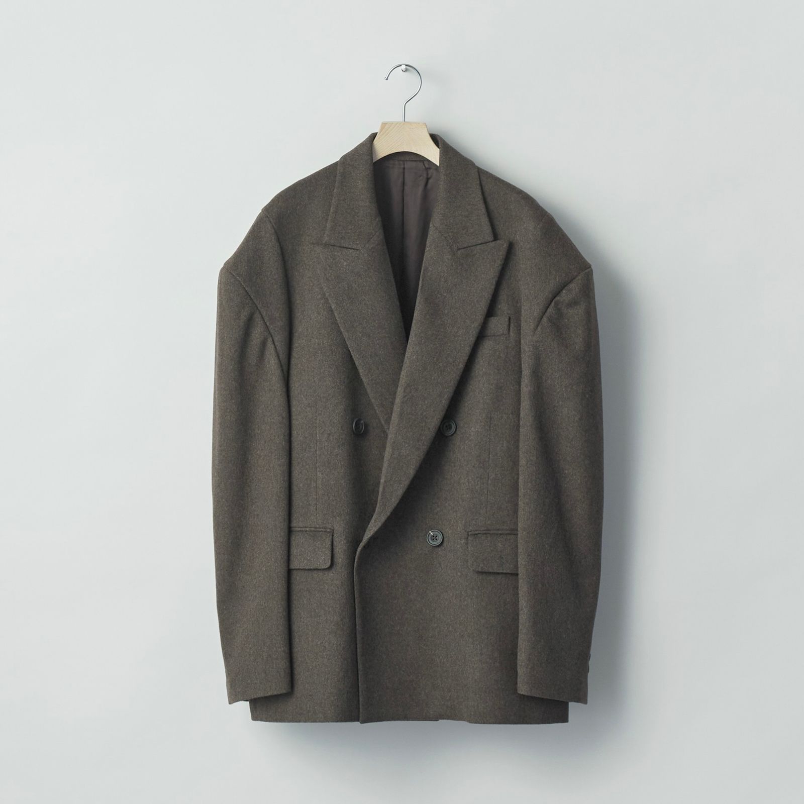 【残り一点】Deformed Shoulder Double Breasted Jacket(LORO PIANA WOOL DOESKIN)