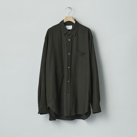 【残り一点】Wool Silk Oversized Placket Shirt