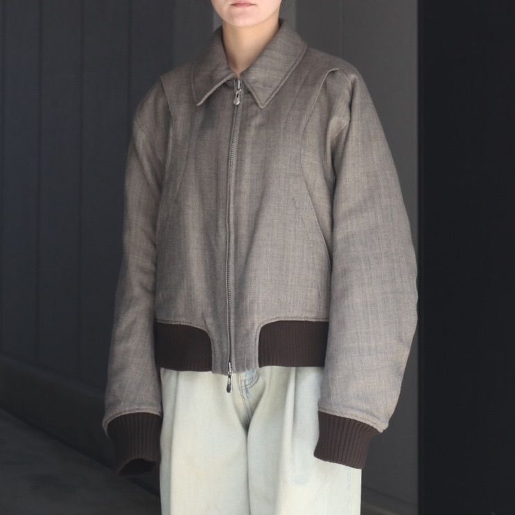 【残り一点】Zip Up Padded Short Bomber Jacket