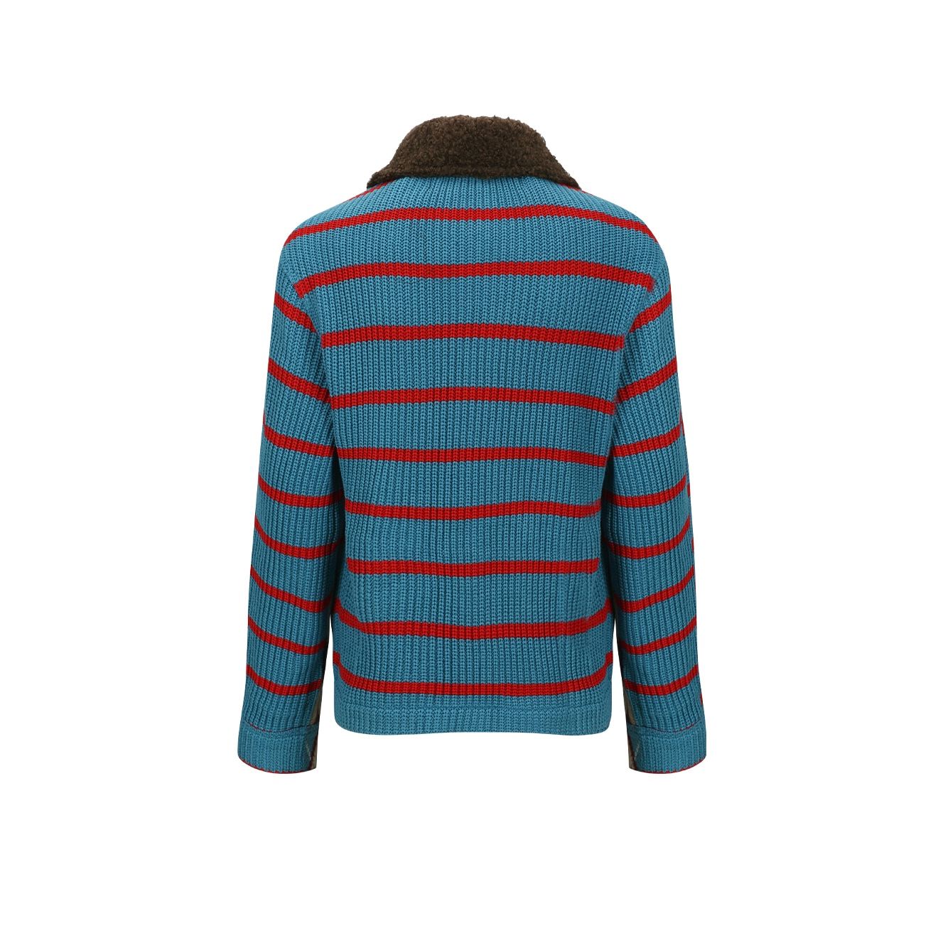 【残り一点】Argyle&Stripe Half Zip-up Cardigan