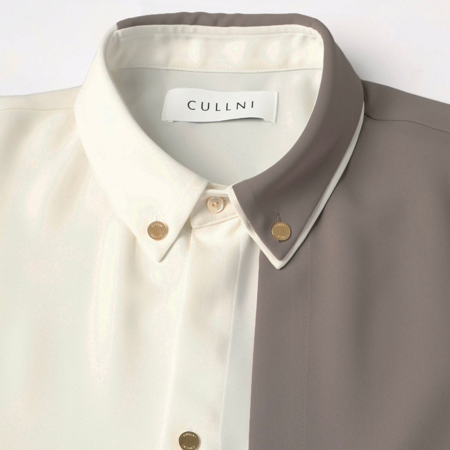 【残り一点】Double Cloth Layered Bi-Color Short Sleeve Shirt