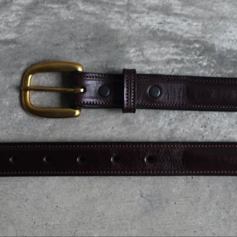 【残りわずか】1 Round Raised Belt(HAVANA×BRASS)
