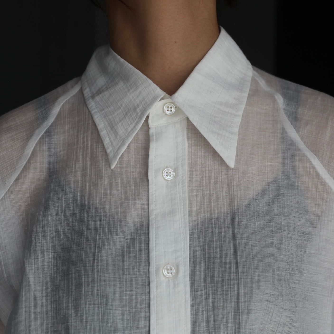 【残り一点】Semi Sheer French Seam Shirt