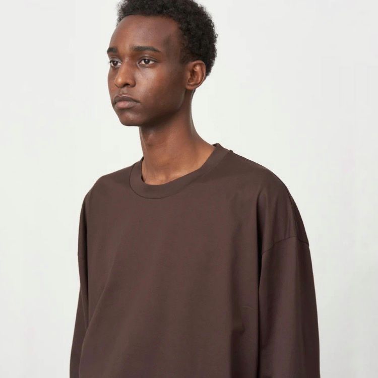 【残りわずか】Suvin60/2 Oversized Long-Sleeve T-shirt