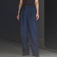 【残り一点】Two Tuck Denim Wide Trousers