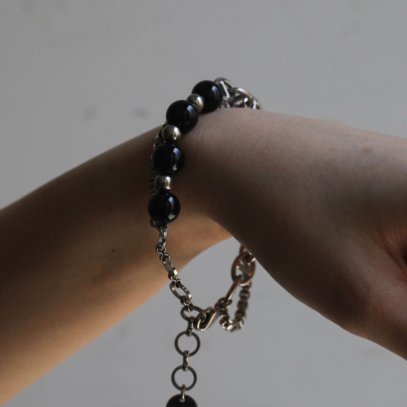 【残り一点】Beads Chain Breacelet_B(SILVER)