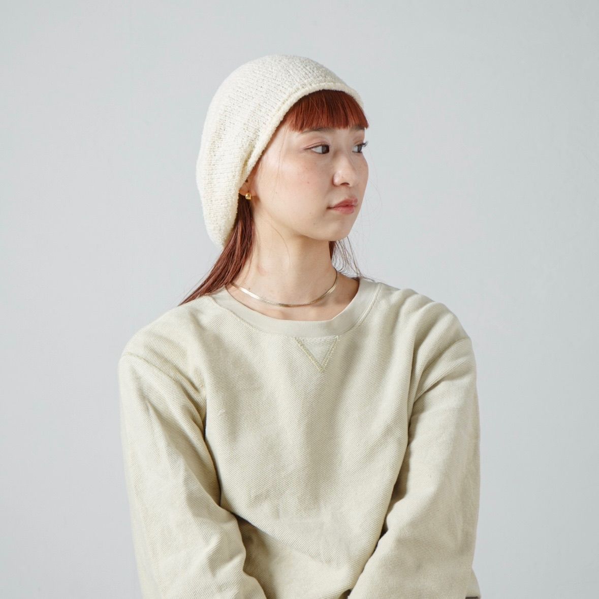 【残り一点】Curling Yarn Beret