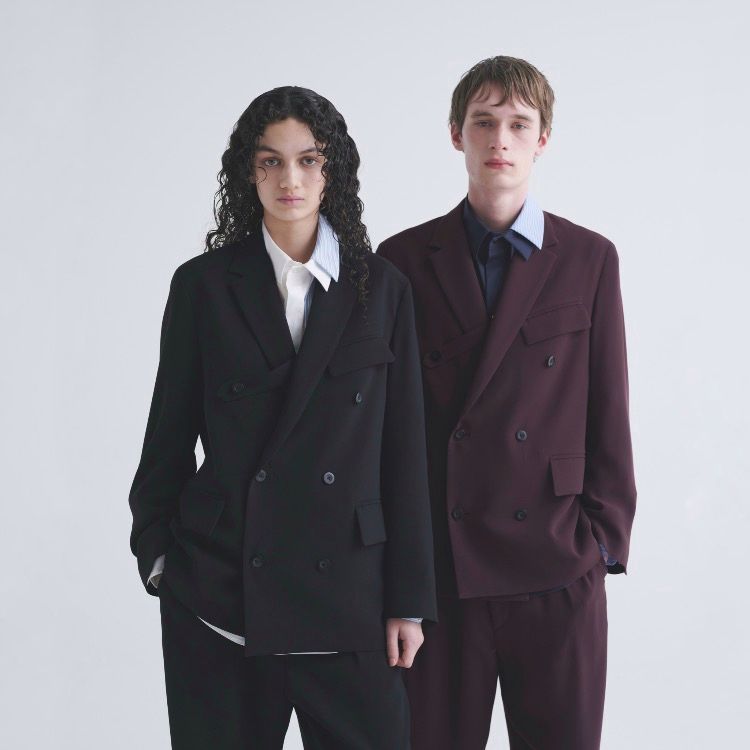 【残り一点】Double Cloth Slant Belt Tailored Jacket