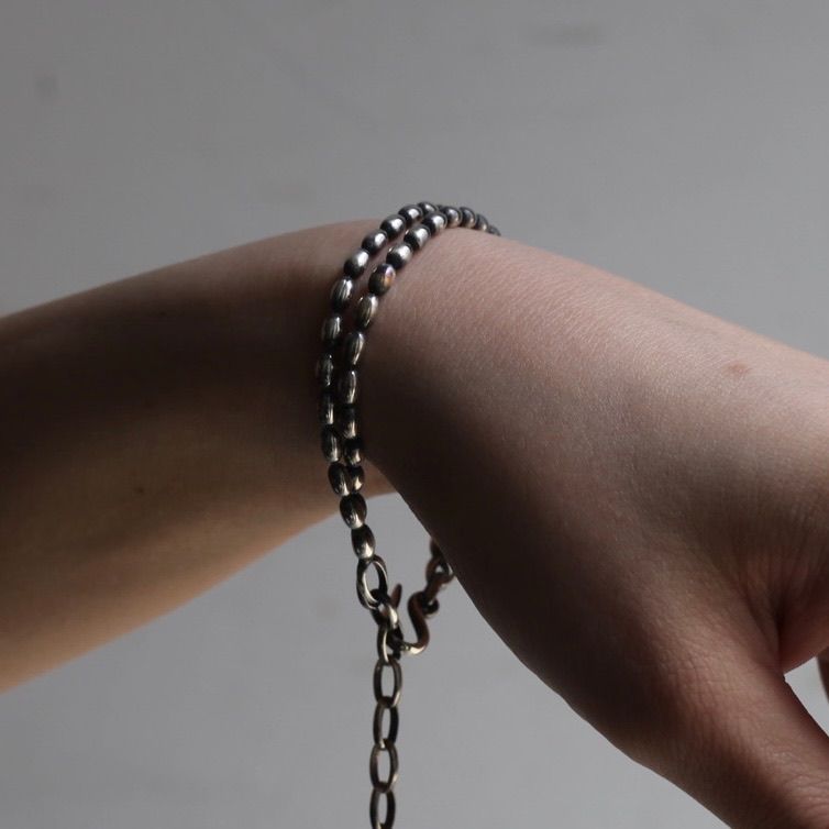 【お取り寄せ注文可能】Narrow Oval Bowl Chain W Bracelet