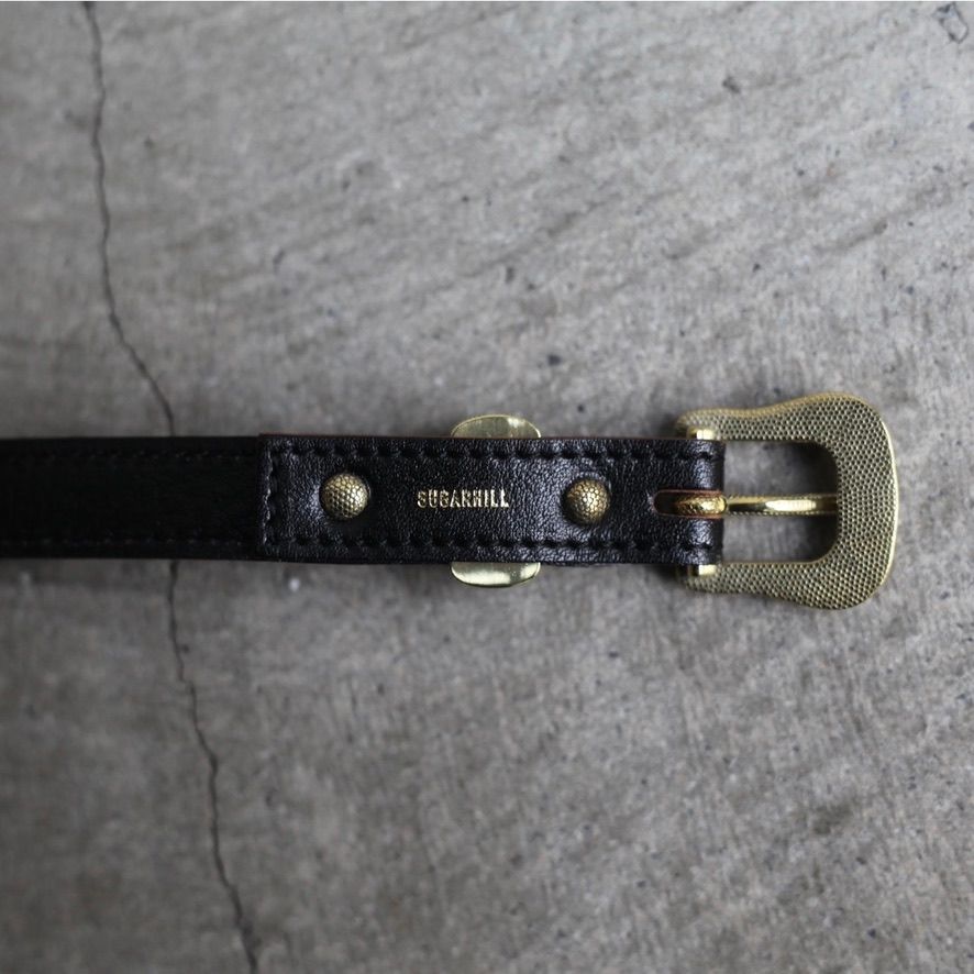 【残り一点】Dotted Western Buckle Lace Up Belt(GOLD)