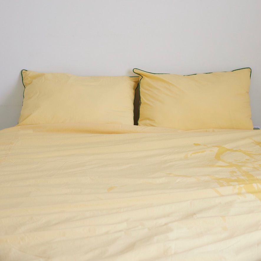 【残り一点】Frame Bedding Set SS(YELLOW×GREEN)