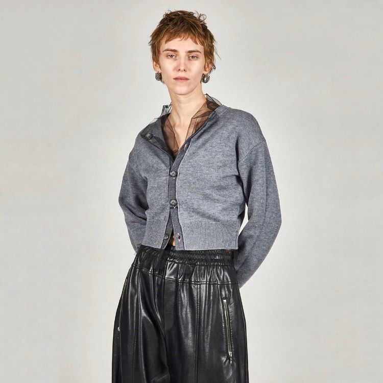 【残り一点】Reversible Tulle Knit Cardigan