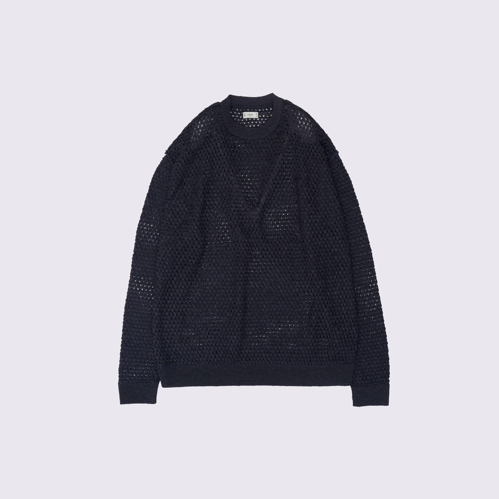 【残り一点】Mesh Knit Shirt Crewneck Sweater