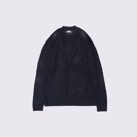 【残り一点】Mesh Knit Shirt Crewneck Sweater