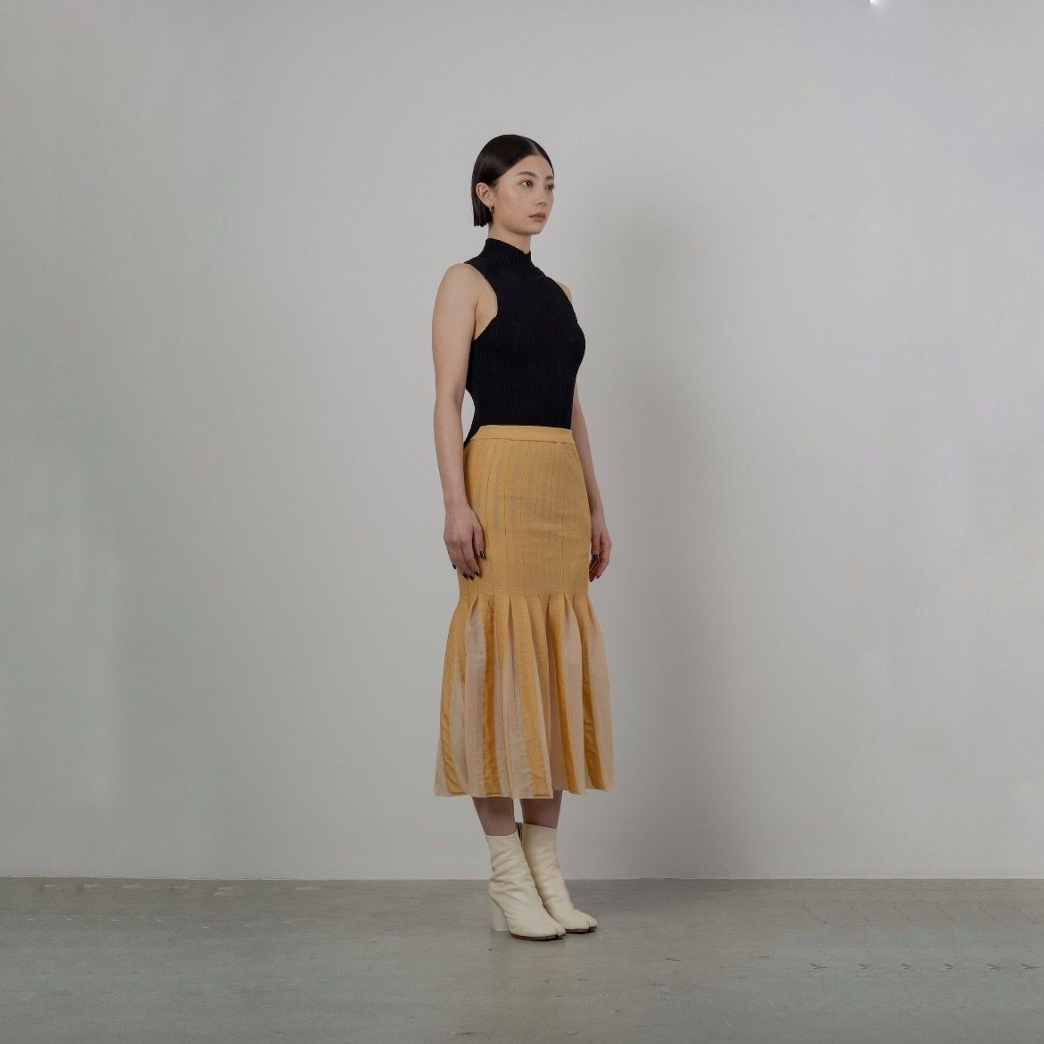 【残り一点】Emblem Pleats Knitted Skirt