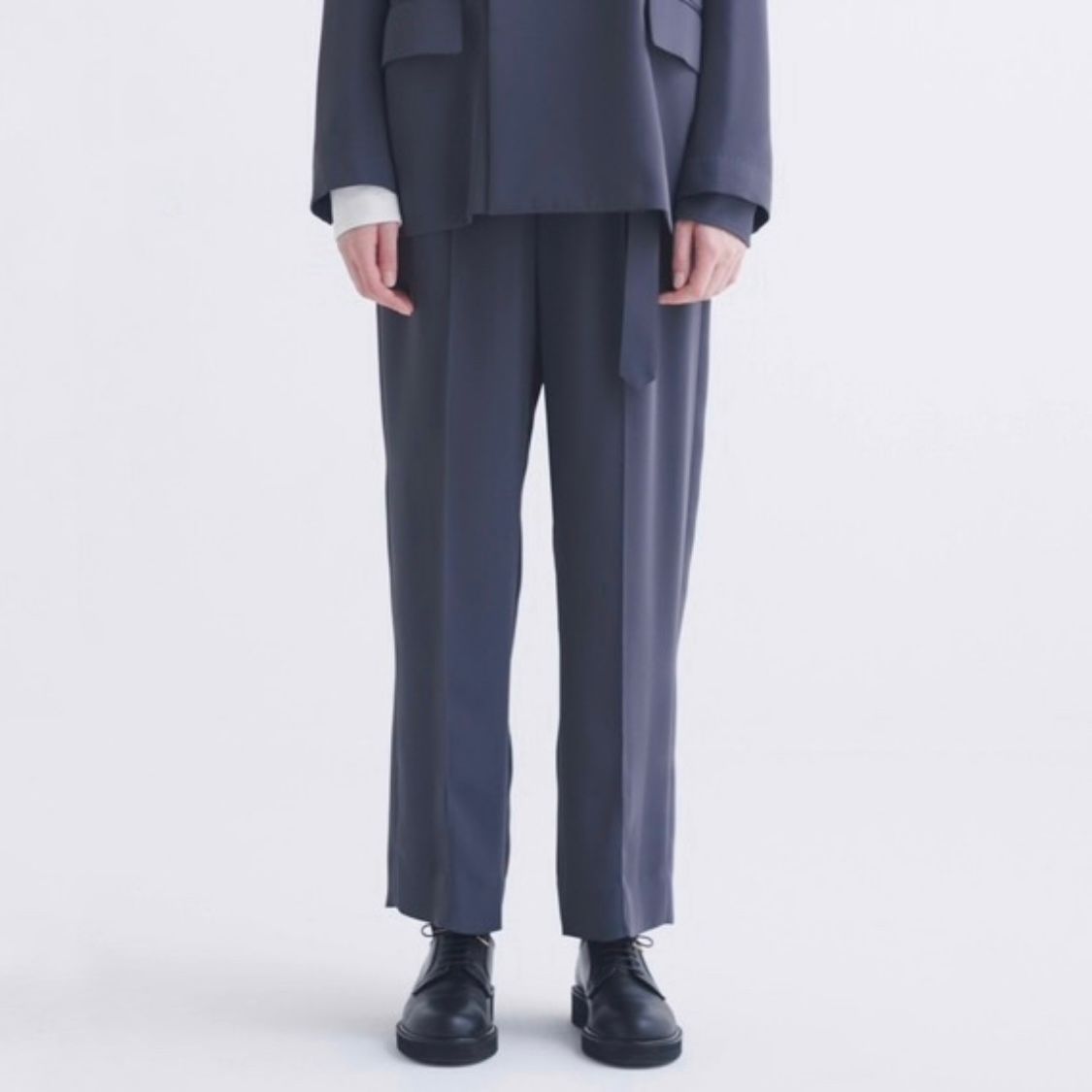 CULLNI - 【残り一点】Double Cloth 2Tuck Wide Pants with Long Belt 