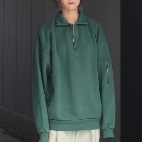 【残り一点】Pigment Dyed Zip Sweatshirt