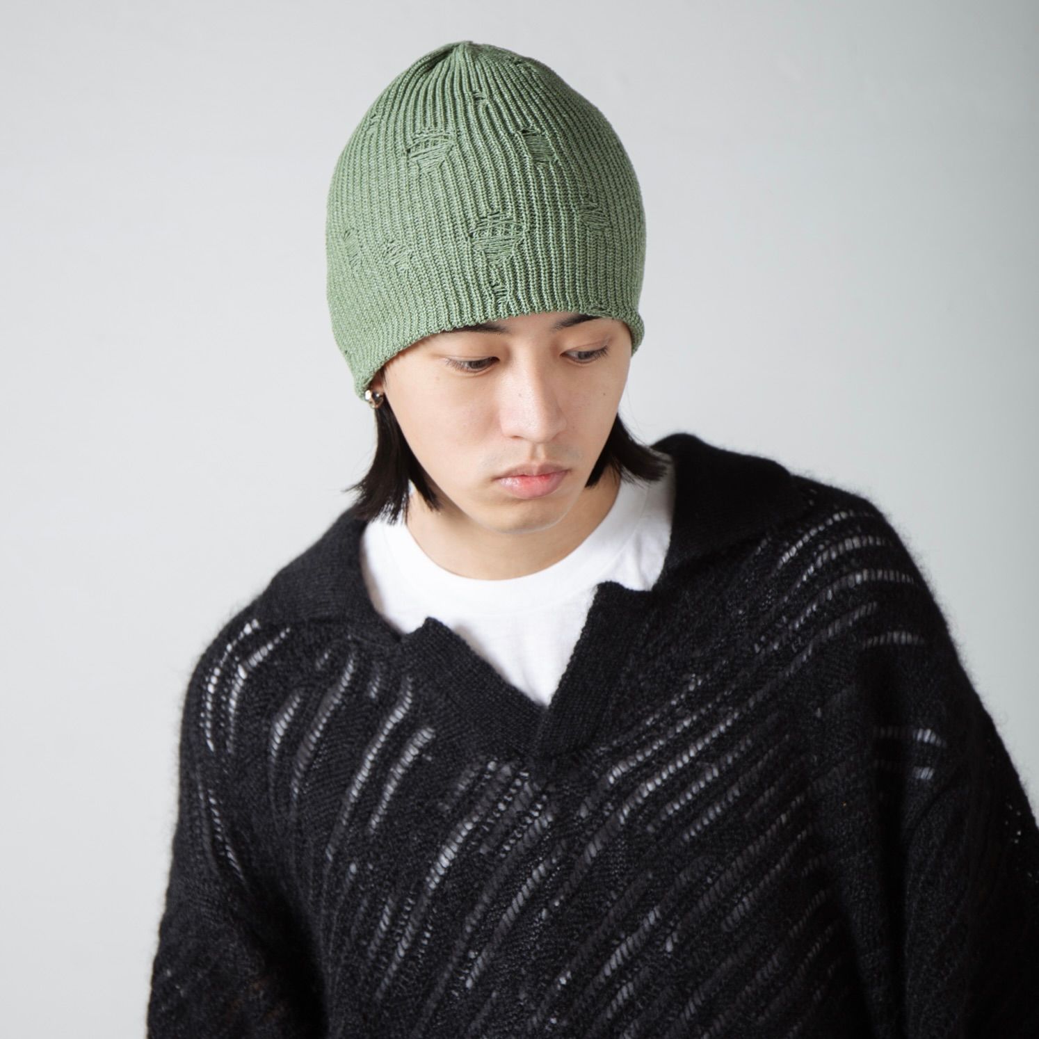【残り一点】Damage Summer Knit Beanie