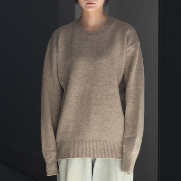 【残りわずか】Extra Fine Wool Warm Knit Crew Neck LS