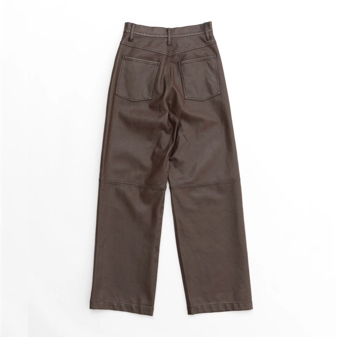【残り一点】Washed Vegan Leather Wide Straight Pants