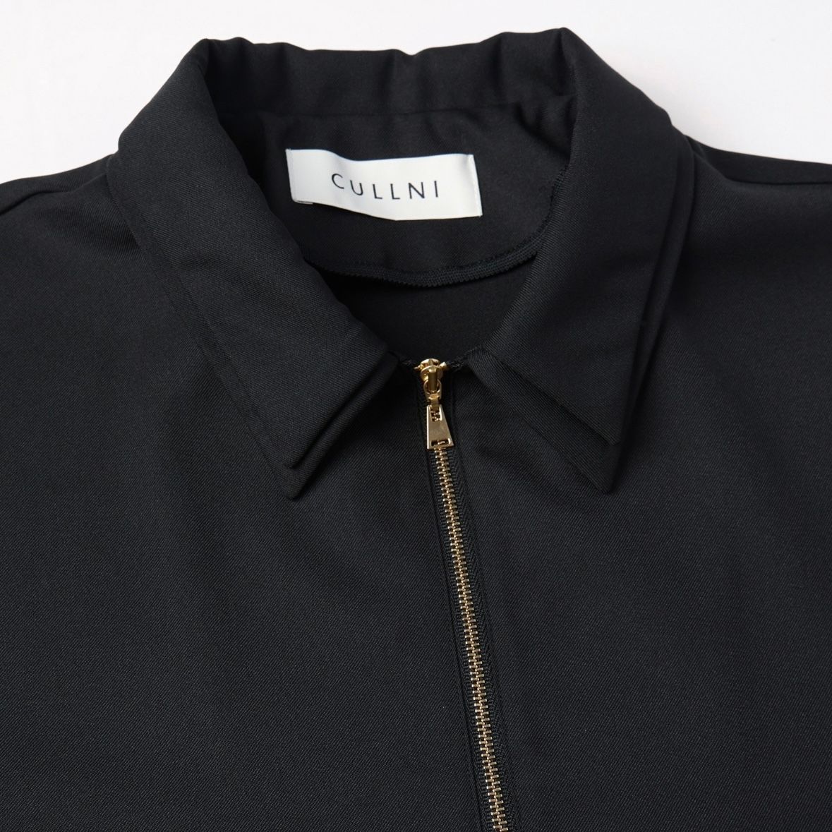 【残り一点】Dry Gabardine Layered Collar Half Zip Shirt