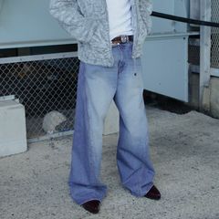 【残りわずか】3D Twisted Wide Leg Jeans