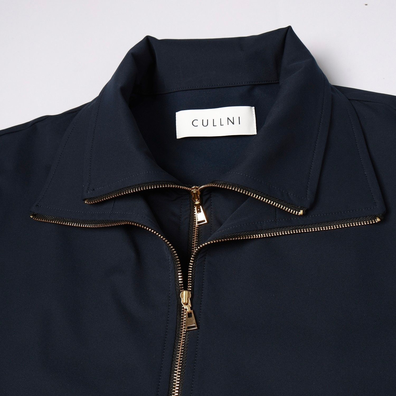 【残り一点】Stretch Double Cloth Layered Stand Collar Pullover