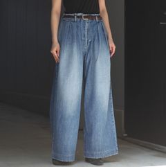 【残りわずか】ワイドデニムパンツ