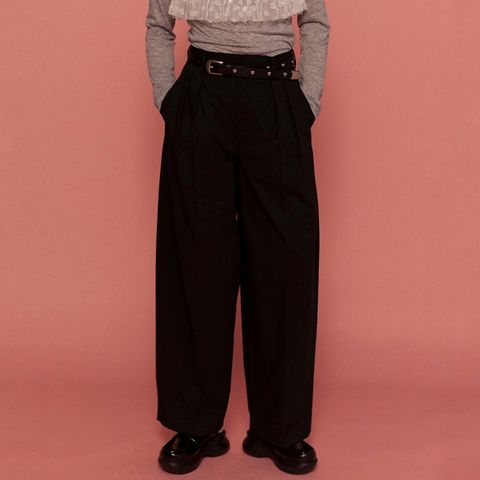【残り一点】Two Tuck Curve Wide Tapered Pants