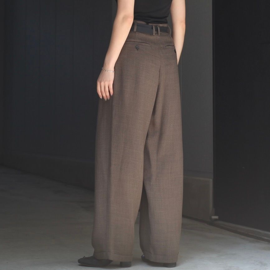 【残り一点】3 Tuck Wool Serge Trousers