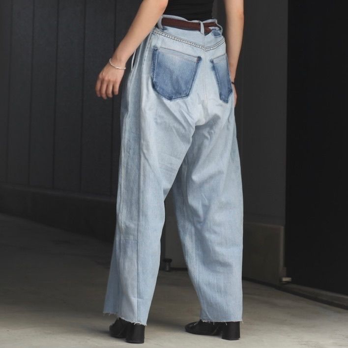 【残り一点】Reconstructed Super Baggy Slacks Denim_3(L)