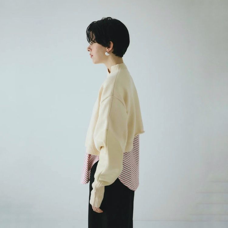 【残り一点】Asymmetrry Hem Knit Tops