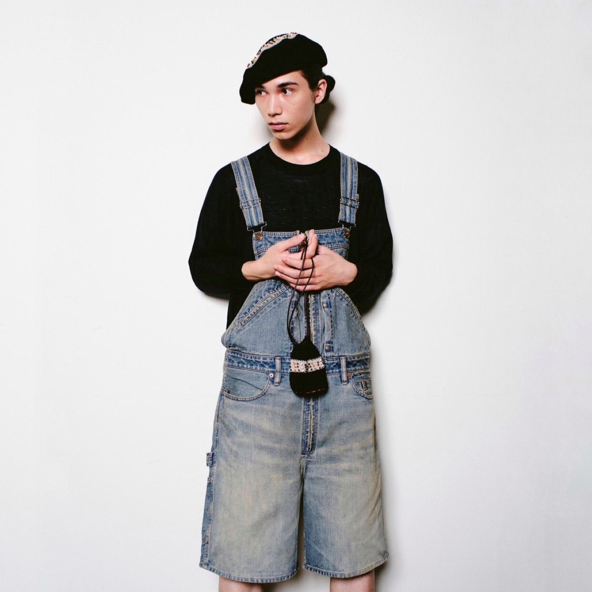 【残り一点】Knitting Beads Bag_S