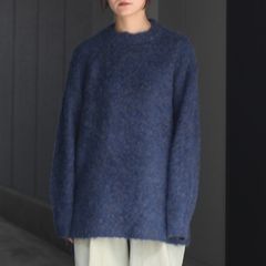 【残り一点】ブラッシュフラースチーゼルクルーネックニット