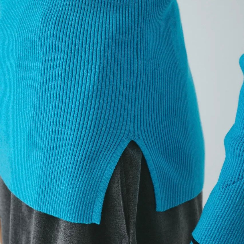 【残り一点】Border Double Cuff Knit Top
